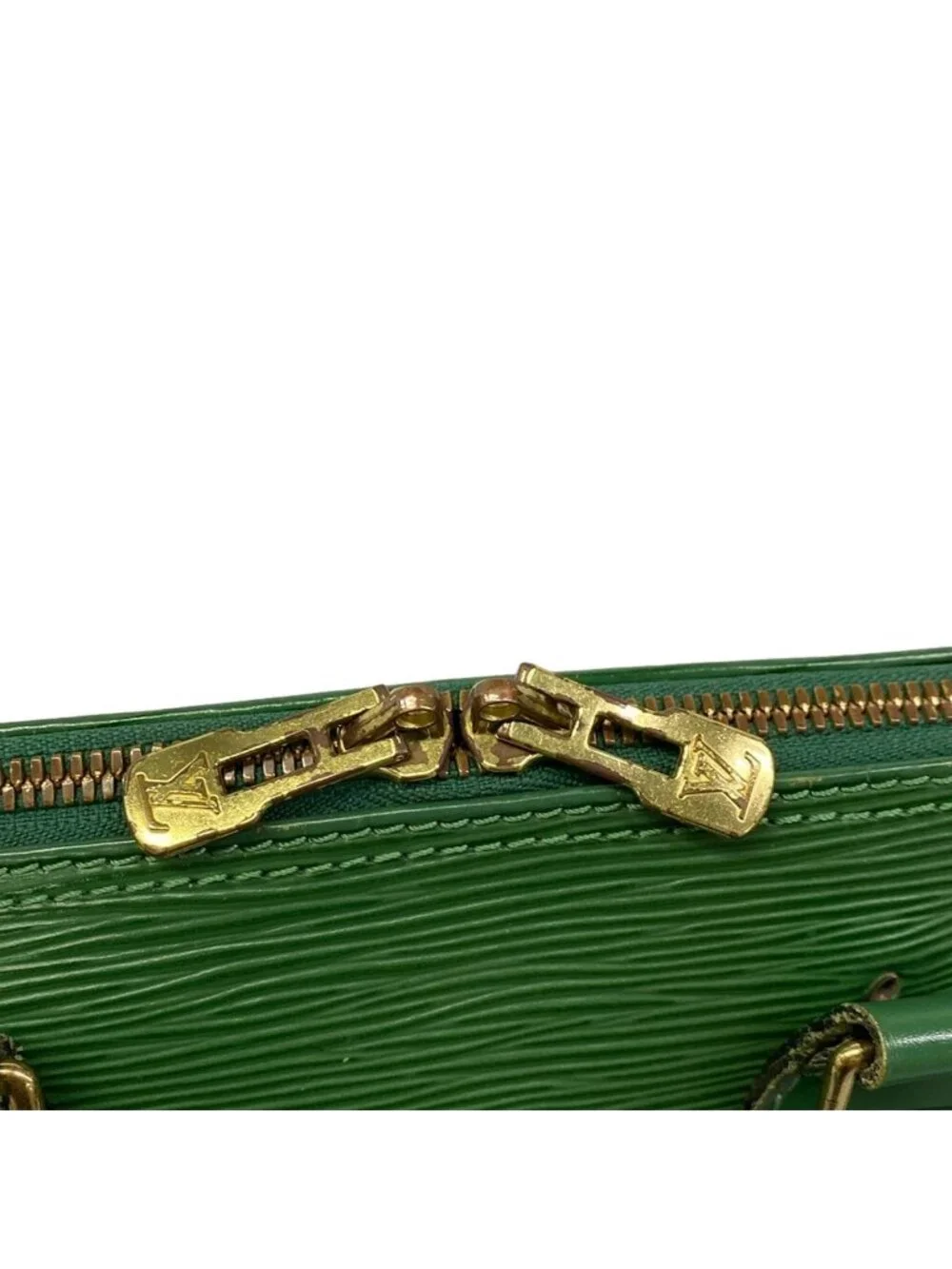 Louis Vuitton Handbag Epi Alma Borneo Green Leather